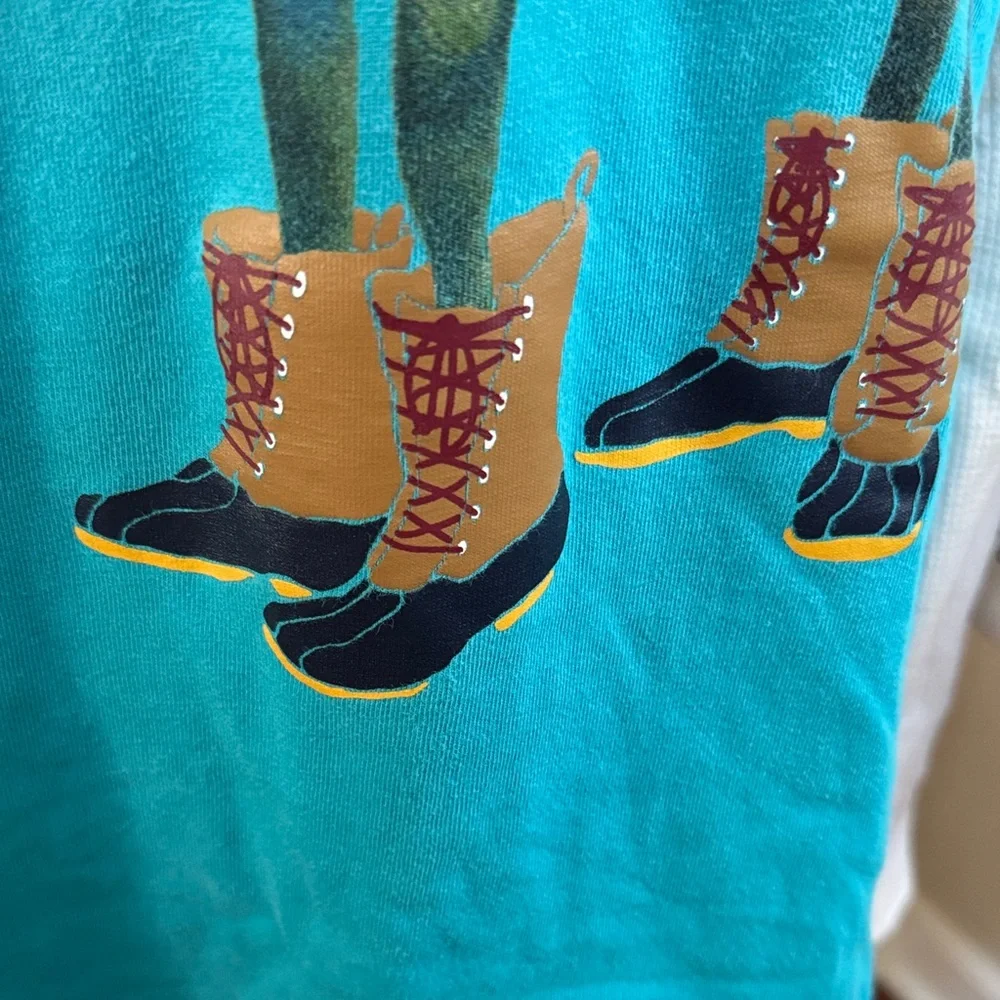 🫎 Gymboree Teal Moose Graphic Long Sleeve Tee